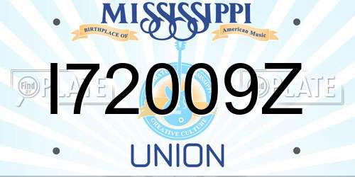 I72009Z Mississippi License Plate