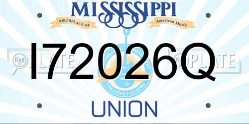 I72026Q Mississippi License Plate