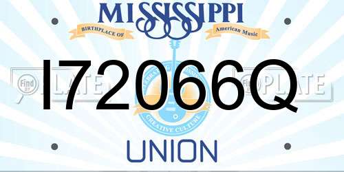 I72066Q Mississippi License Plate