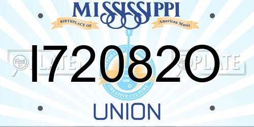 I72082O Mississippi License Plate