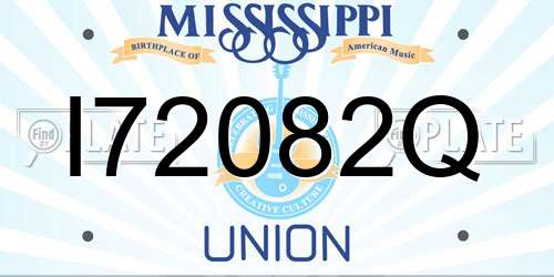 I72082Q Mississippi License Plate