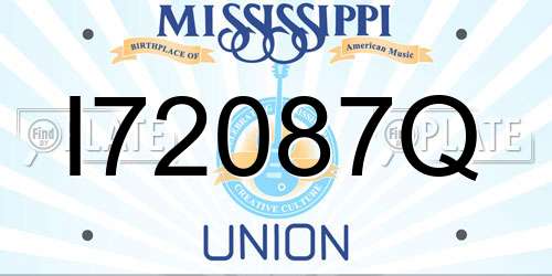 I72087Q Mississippi License Plate