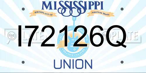 I72126Q Mississippi License Plate