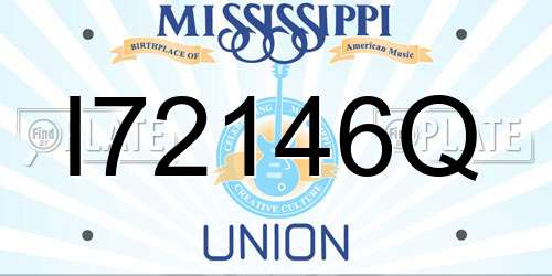I72146Q Mississippi License Plate
