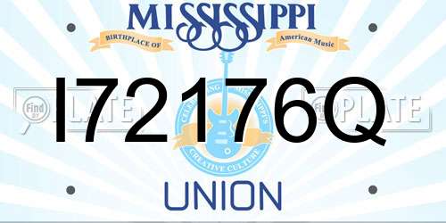 I72176Q Mississippi License Plate