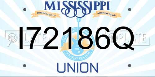 I72186Q Mississippi License Plate