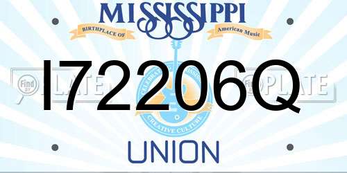 I72206Q Mississippi License Plate