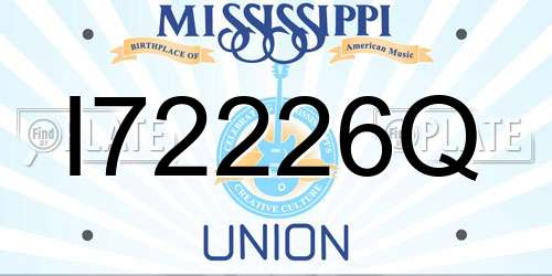 I72226Q Mississippi License Plate