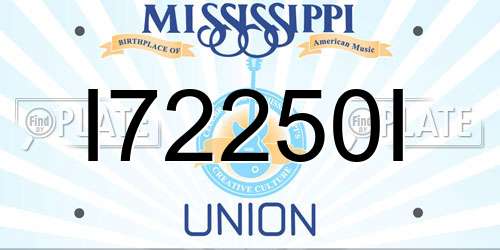 I72250I Mississippi License Plate