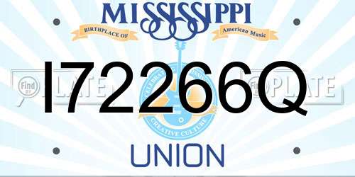 I72266Q Mississippi License Plate