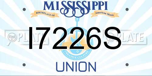 I7226S Mississippi License Plate