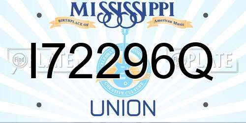 I72296Q Mississippi License Plate