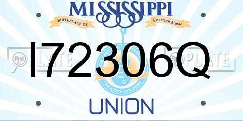 I72306Q Mississippi License Plate
