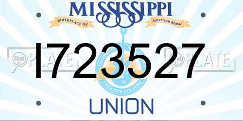 I723527 Mississippi License Plate