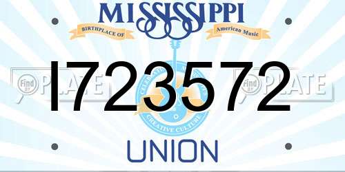 I723572 Mississippi License Plate