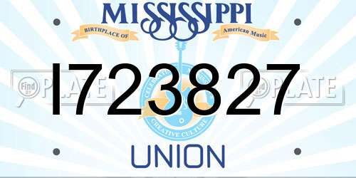 I723827 Mississippi License Plate