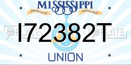 I72382T Mississippi License Plate