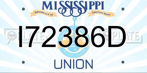I72386D Mississippi License Plate