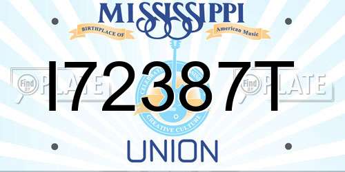 I72387T Mississippi License Plate