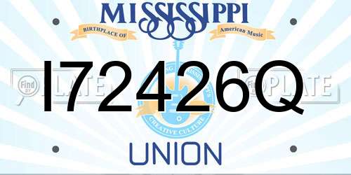 I72426Q Mississippi License Plate
