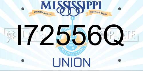 I72556Q Mississippi License Plate