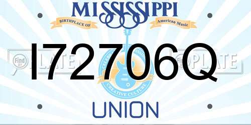 I72706Q Mississippi License Plate