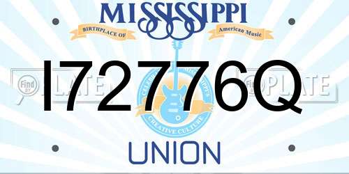 I72776Q Mississippi License Plate