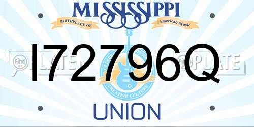I72796Q Mississippi License Plate