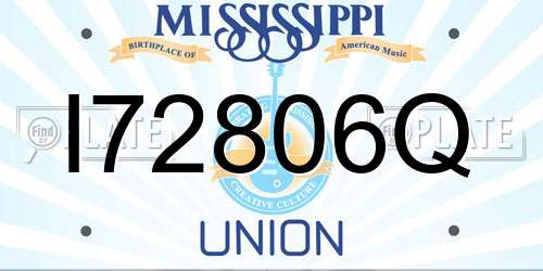 I72806Q Mississippi License Plate