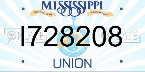 I728208 Mississippi License Plate
