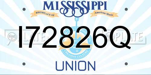 I72826Q Mississippi License Plate