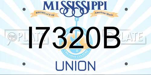 I7320B Mississippi License Plate