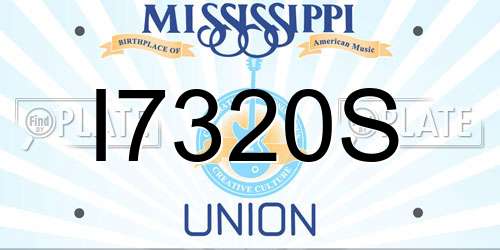 I7320S Mississippi License Plate
