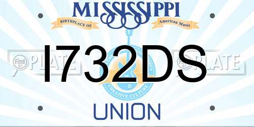 I732DS Mississippi License Plate