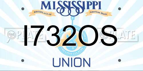 I732OS Mississippi License Plate