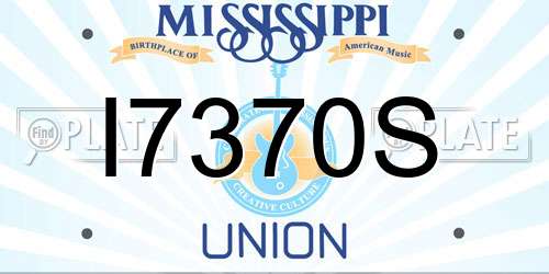 I7370S Mississippi License Plate