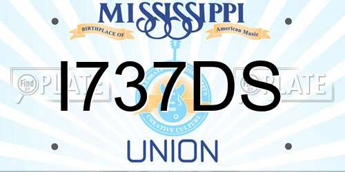 I737DS Mississippi License Plate