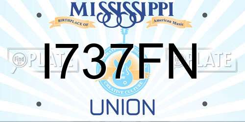 I737FN Mississippi License Plate