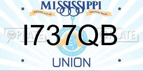 I737QB Mississippi License Plate