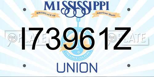 I73961Z Mississippi License Plate