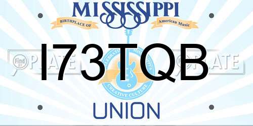 I73TQB Mississippi License Plate