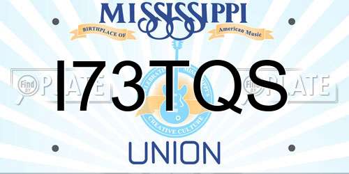 I73TQS Mississippi License Plate