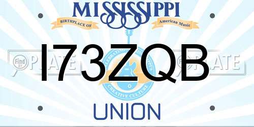I73ZQB Mississippi License Plate