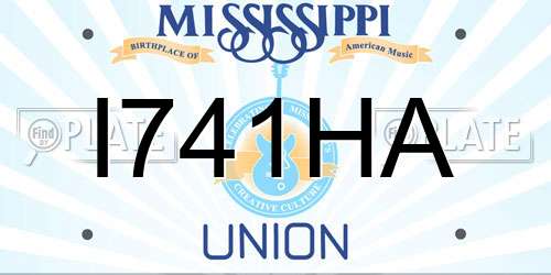 I741HA Mississippi License Plate
