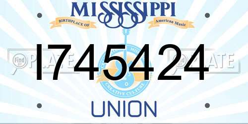 I745424 Mississippi License Plate