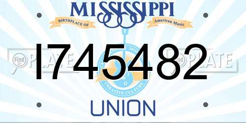 I745482 Mississippi License Plate