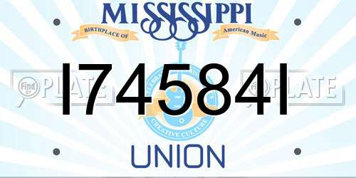I74584I Mississippi License Plate