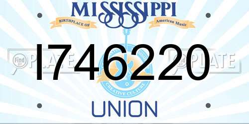 I746220 Mississippi License Plate