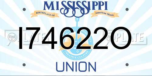 I74622O Mississippi License Plate