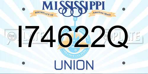 I74622Q Mississippi License Plate